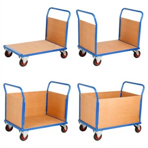 Classic Platform Trolley Timber Sides 500kg Capacity